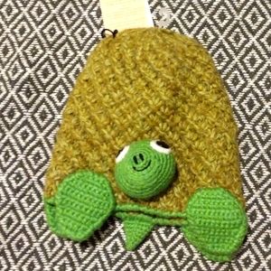 Andes kids turtle handmade beanie hat